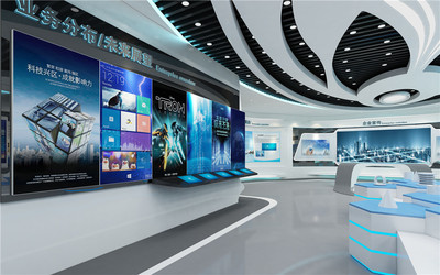 苏州意可机电设备企业展厅设计效果图